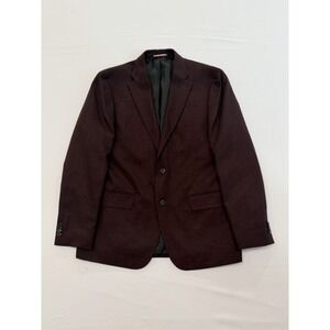 Tommy Hilfiger Men's Blazer Jacket Modern-Fit Solid Burgundy Size 36R formal